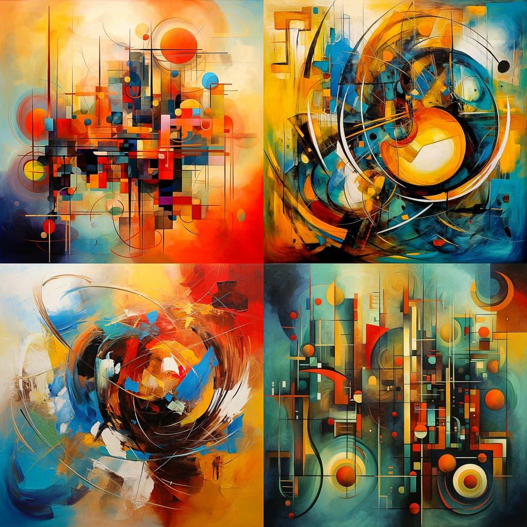 Abstract art style, Midjourney V5.1, render 1 of 4