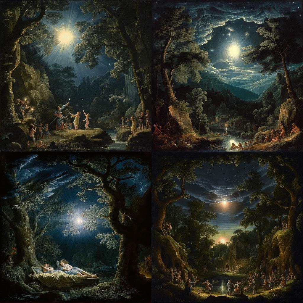Adam Elsheimer style, Midjourney V5.1, render 1 of 4