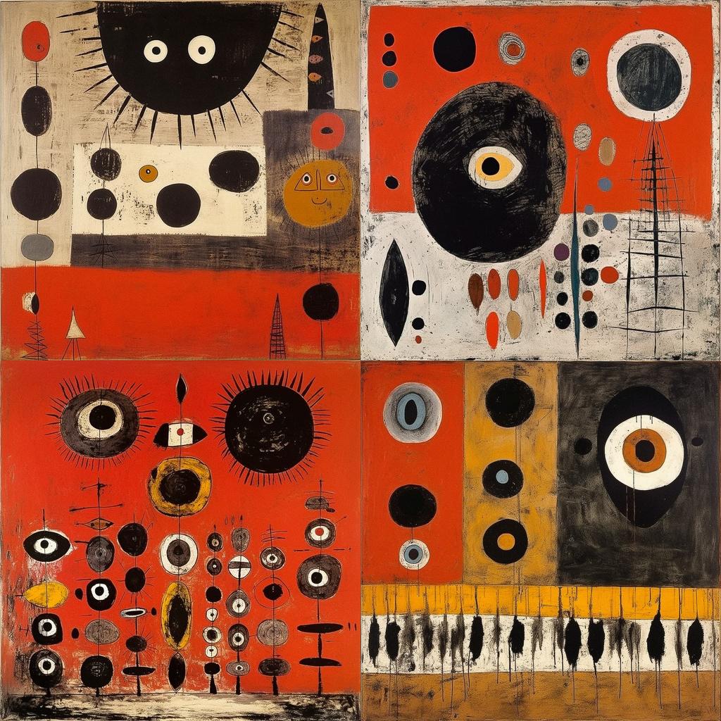 Adolph Gottlieb style, Midjourney V5.1, render 1 of 4