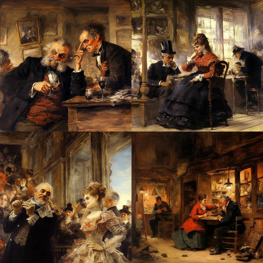 Adolph Menzel style, Midjourney V5.1, render 1 of 4