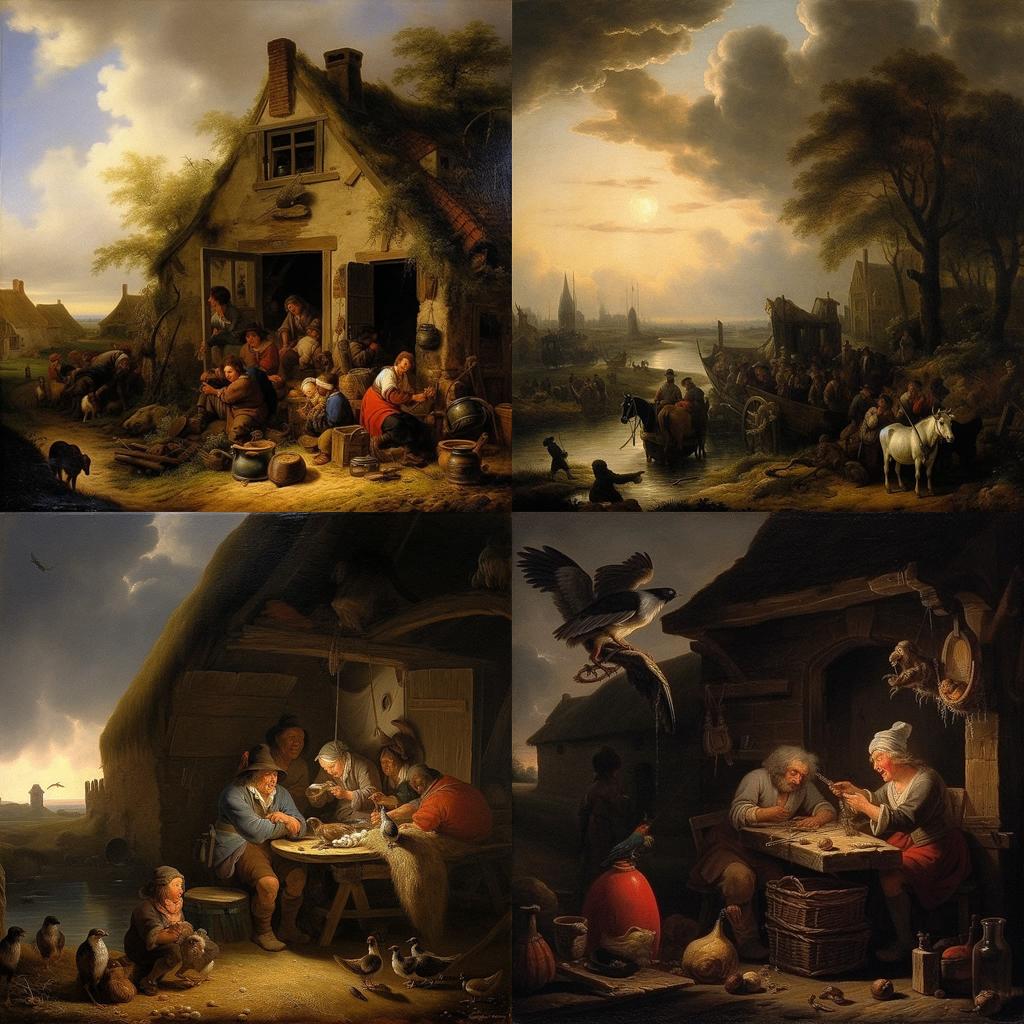 Adriaen van Ostade style, Midjourney V5.1, render 1 of 4