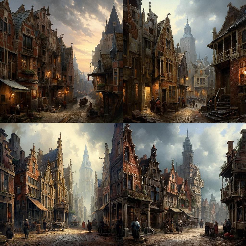 Adrianus Eversen style, Midjourney V5.1, render 1 of 4