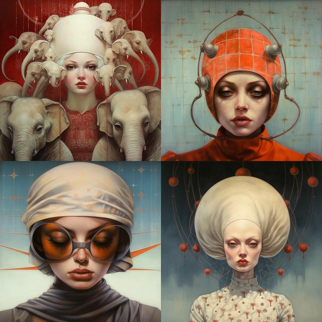 Afarin Sajedi style, Midjourney V5.1, render 1 of 4