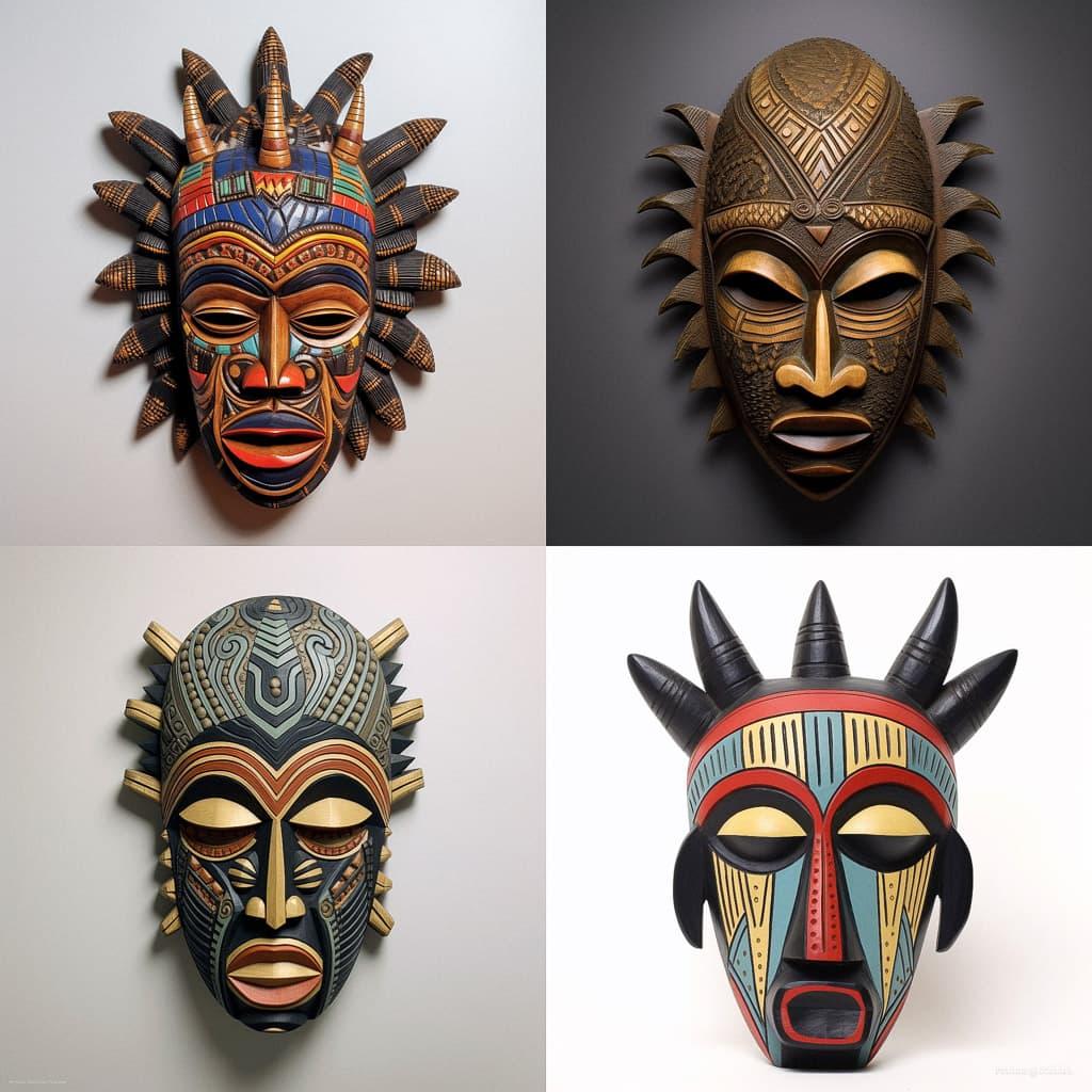 African mask style, Midjourney V5.1, render 1 of 4