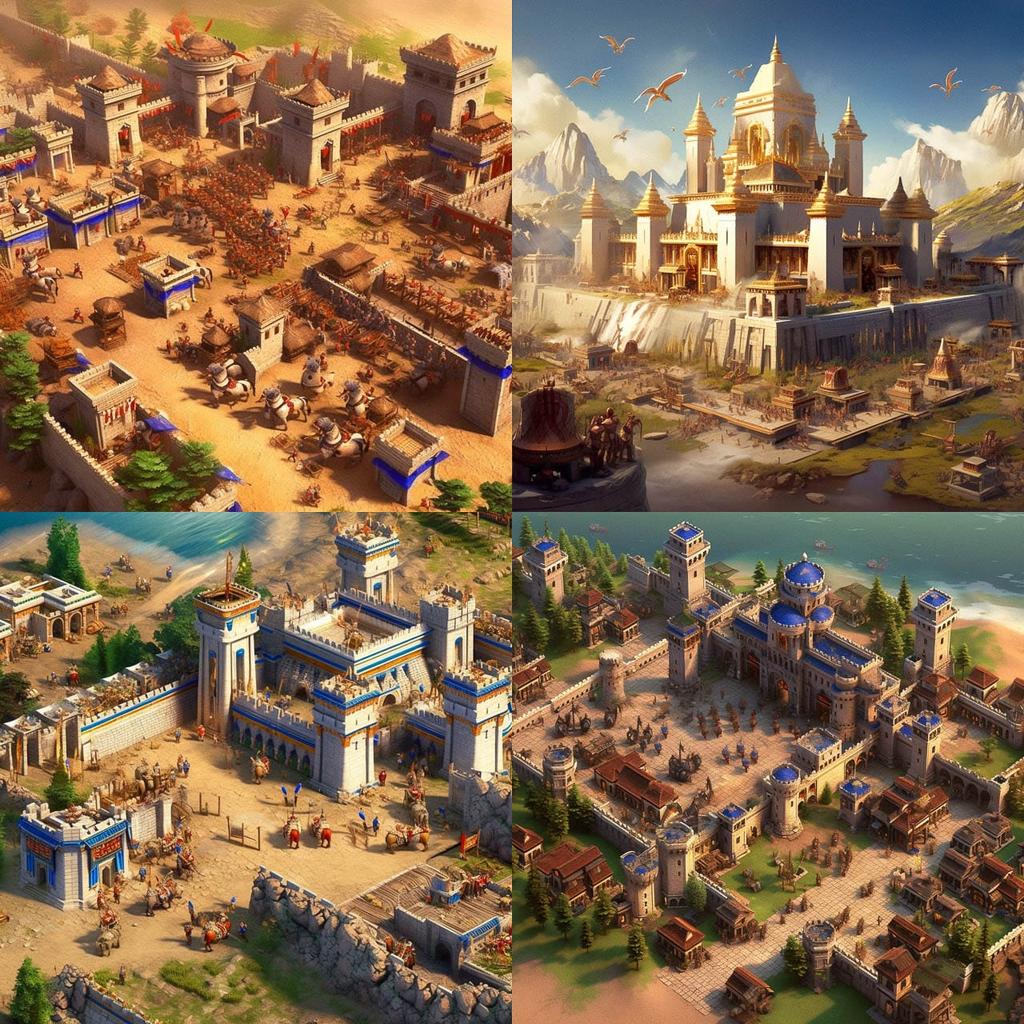 Age of Empires style, Midjourney V5.1, render 1 of 4