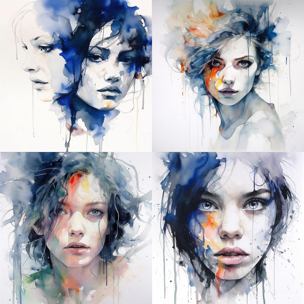 Agnes Cecile style, Midjourney V5.1, render 1 of 4