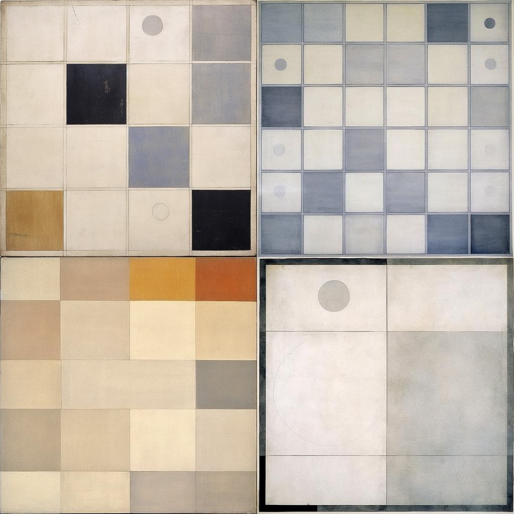Agnes Martin style, Midjourney V5.1, render 1 of 4