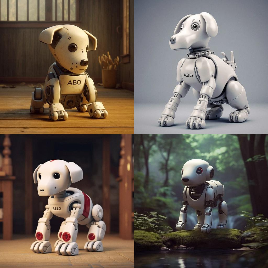 Aibo style, Midjourney V5.1, render 1 of 4