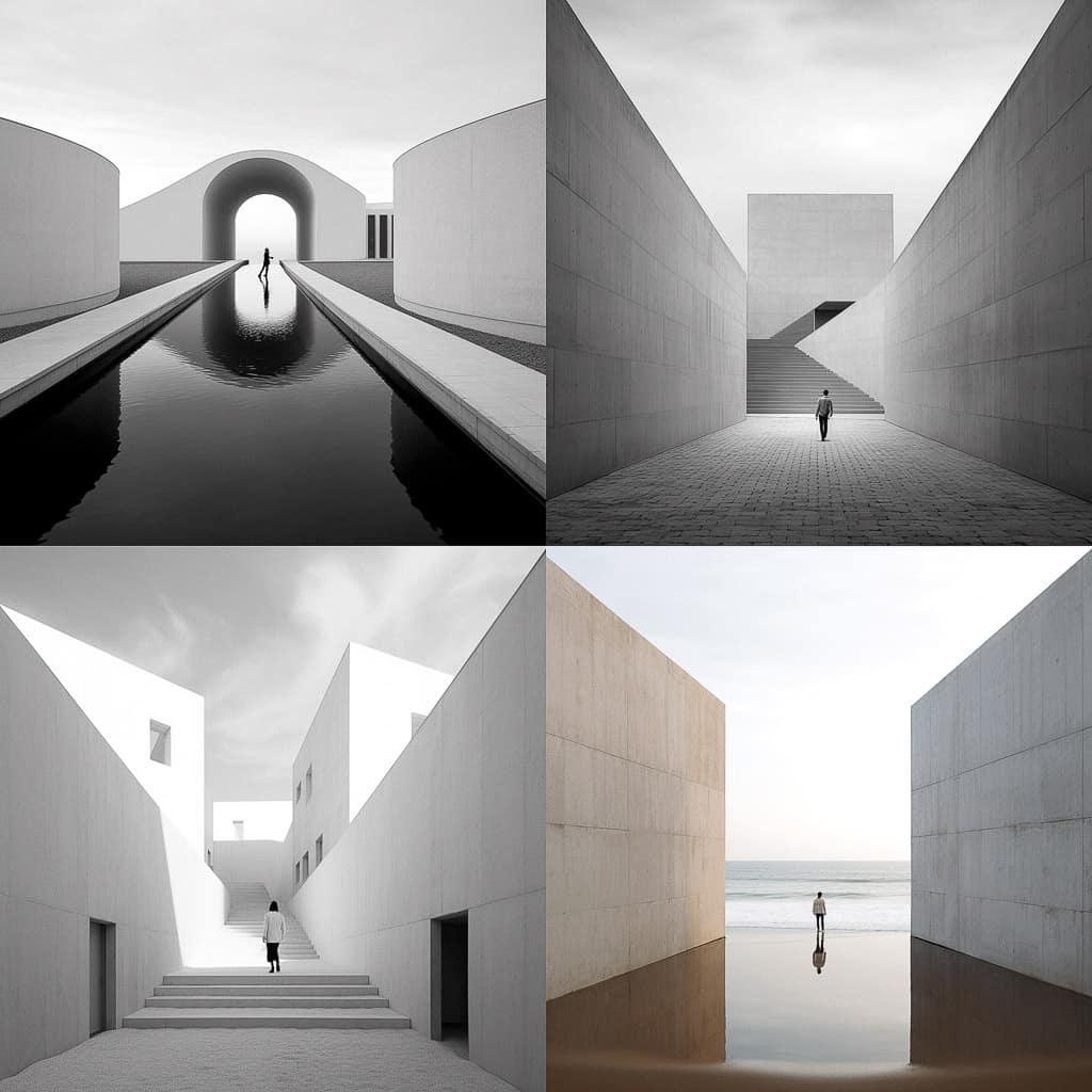 Aires Mateus style, Midjourney V5.1, render 1 of 4