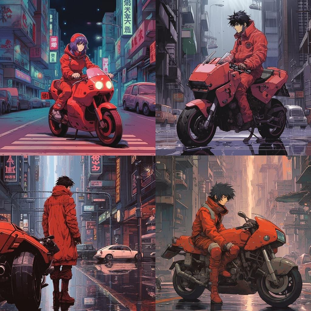 Akira style, Midjourney V5.1, render 1 of 4