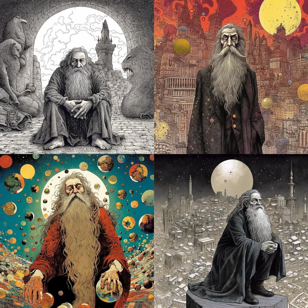 Alan Moore style, Midjourney V5.1, render 1 of 4