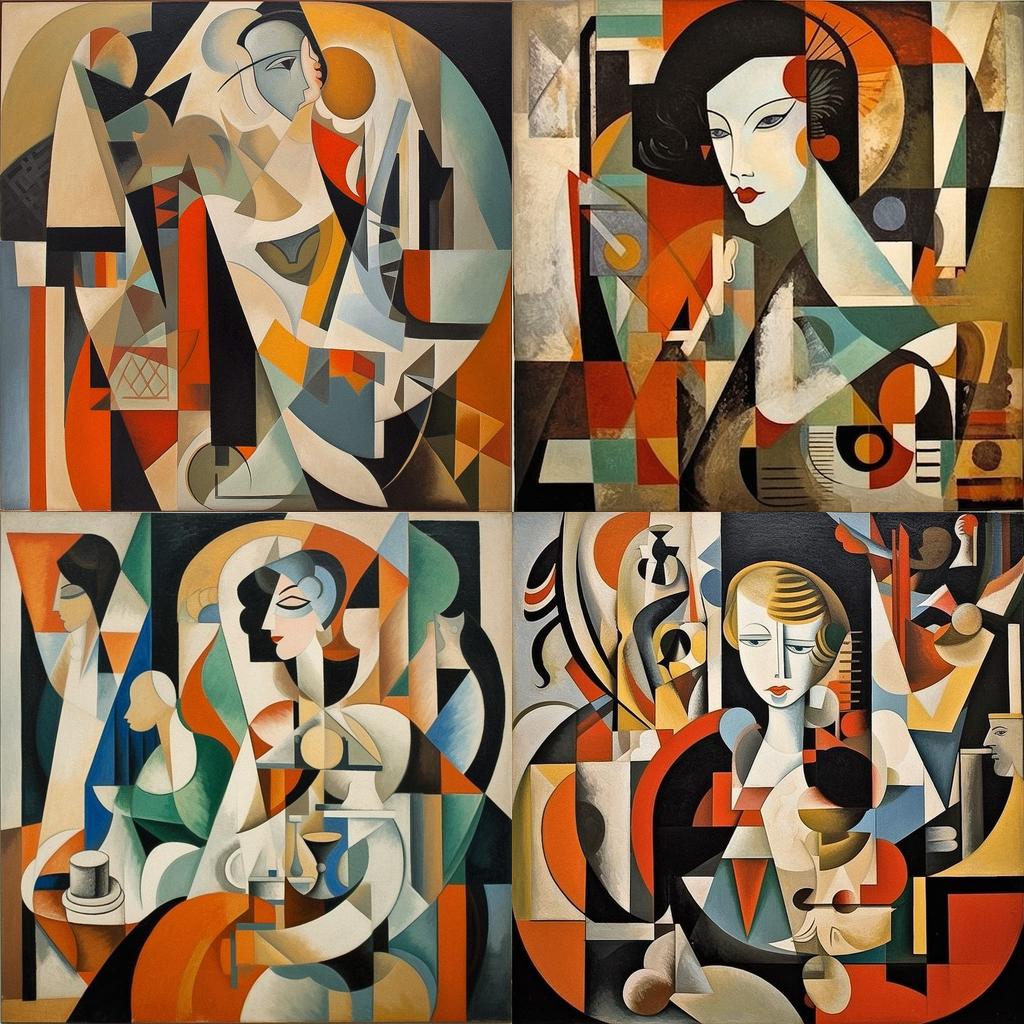 Albert Gleizes style, Midjourney V5.1, render 1 of 4