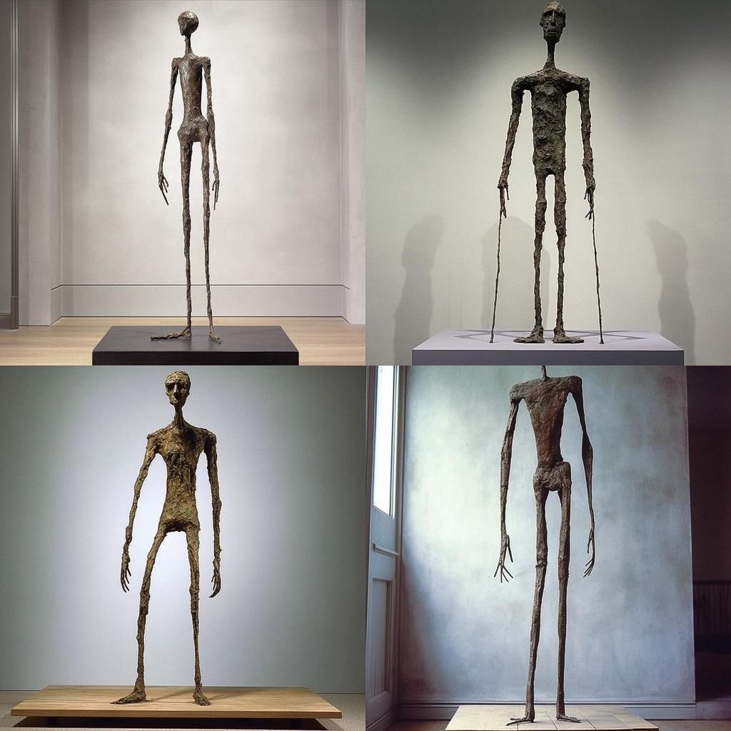 Alberto Giacometti style, Midjourney V5.1, render 1 of 4