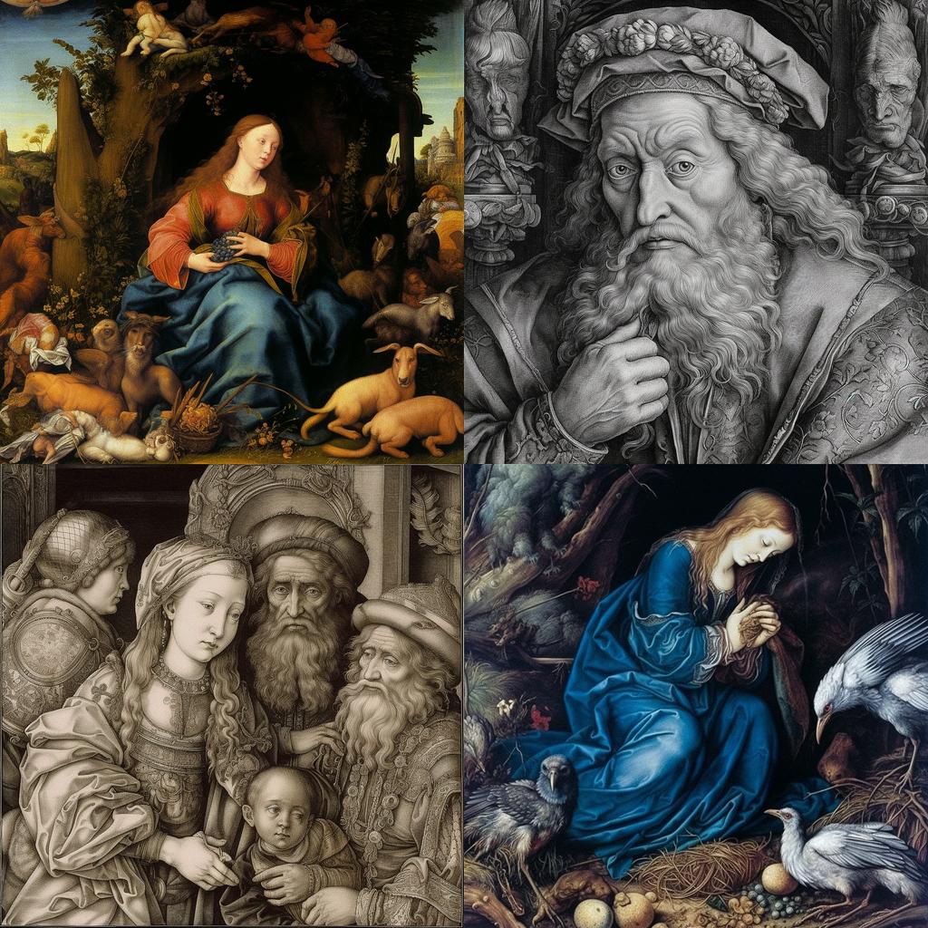 Albrecht Durer style, Midjourney V5.1, render 1 of 4