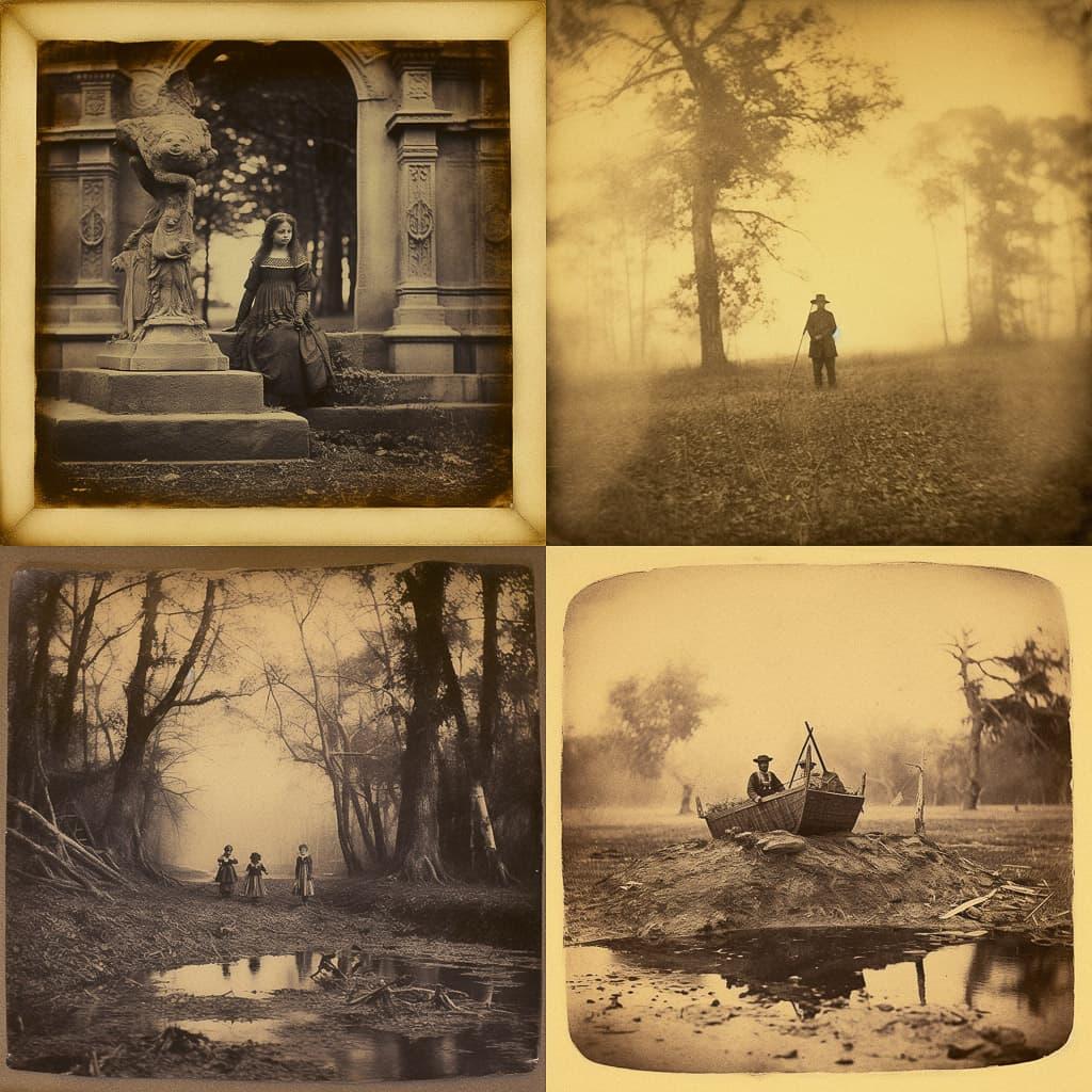 Albumen print style, Midjourney V5.1, render 1 of 4