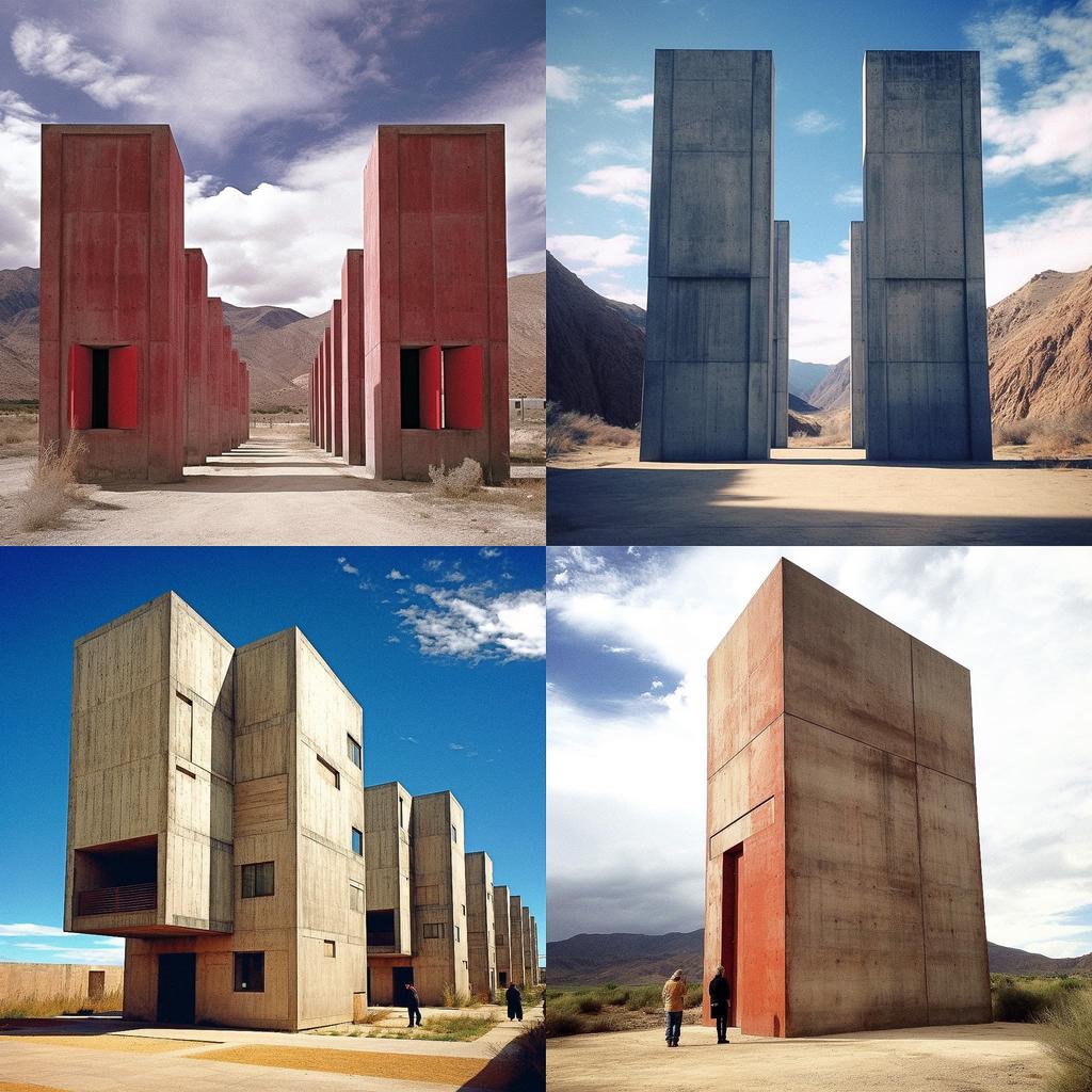 Alejandro Aravena style, Midjourney V5.1, render 1 of 4