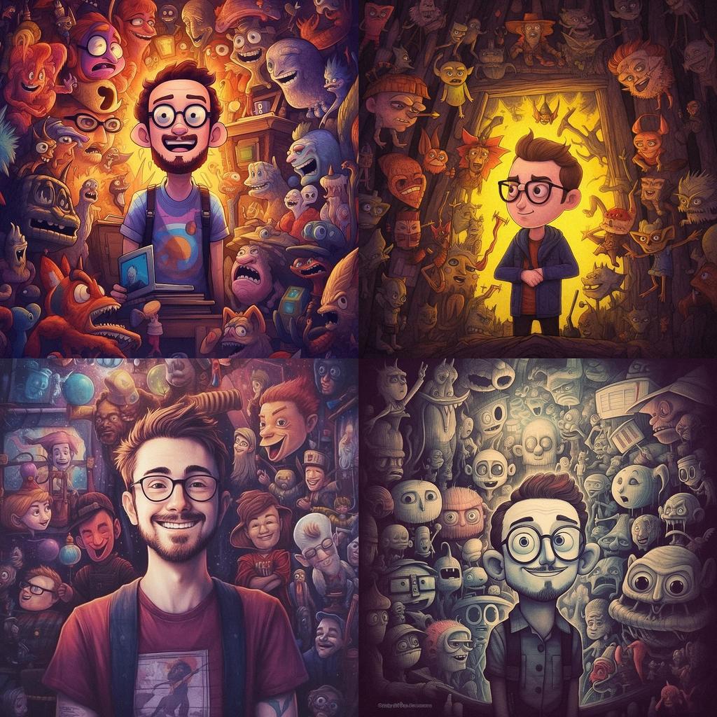 Alex Hirsch style, Midjourney V5.1, render 1 of 4