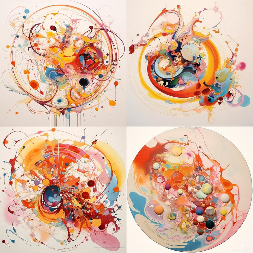 Alex Janvier style, Midjourney V5.1, render 1 of 4