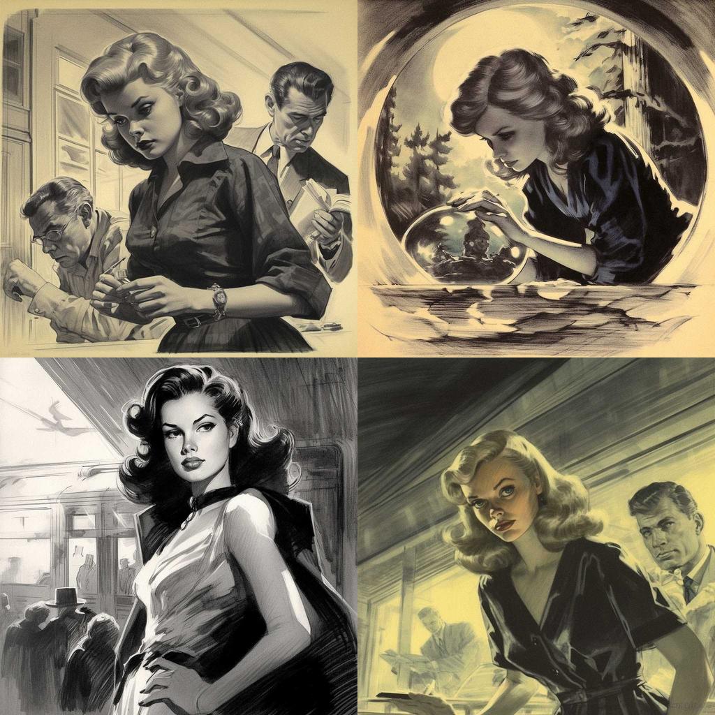 Alex Raymond style, Midjourney V5.1, render 1 of 4