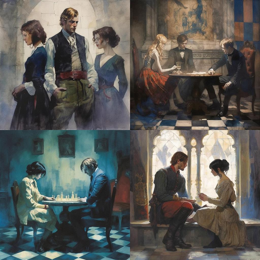 Alex Russell Flint style, Midjourney V5.1, render 1 of 4