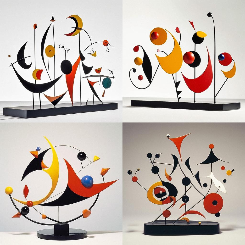 Alexander Calder style, Midjourney V5.1, render 1 of 4