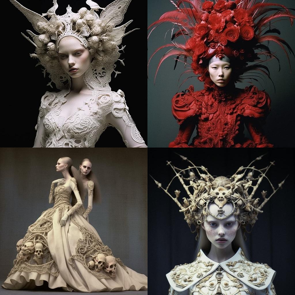 Alexander McQueen style, Midjourney V5.1, render 1 of 4