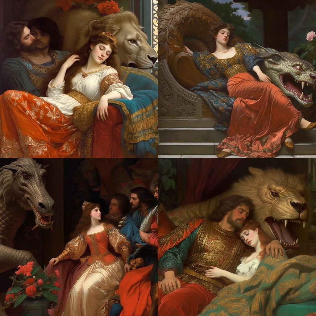 Alexandre Cabanel style, Midjourney V5.1, render 1 of 4