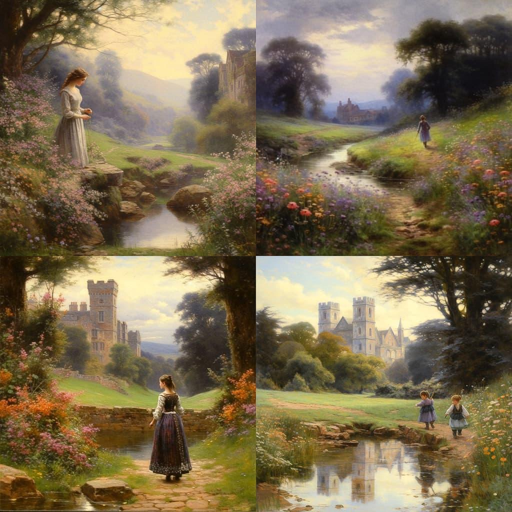 Alfred Augustus Glendening style, Midjourney V5.1, render 1 of 4