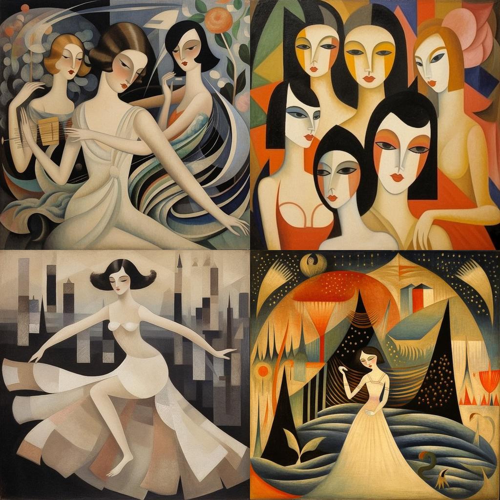 Alice Bailly style, Midjourney V5.1, render 1 of 4