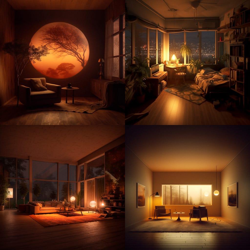Ambient lighting style, Midjourney V5.1, render 1 of 4