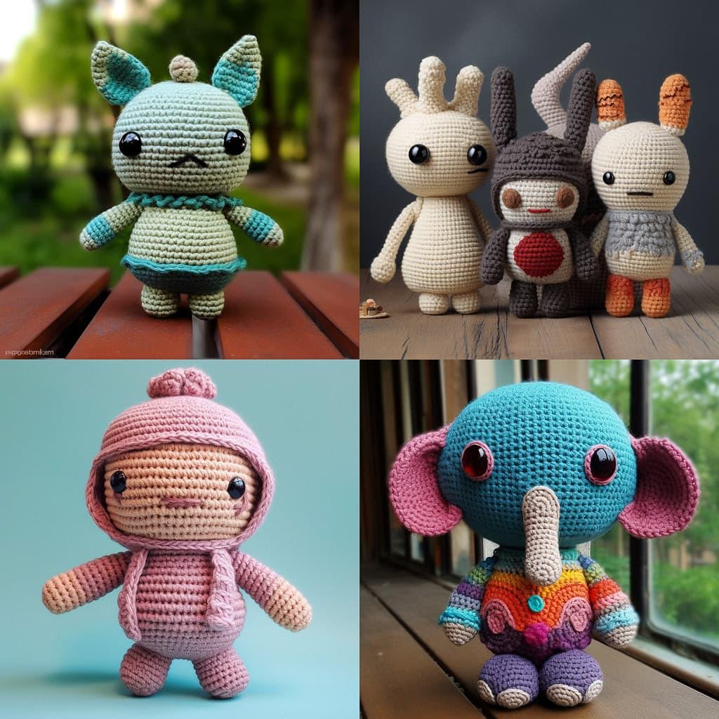 Amigurumi style, Midjourney V5.1, render 1 of 4