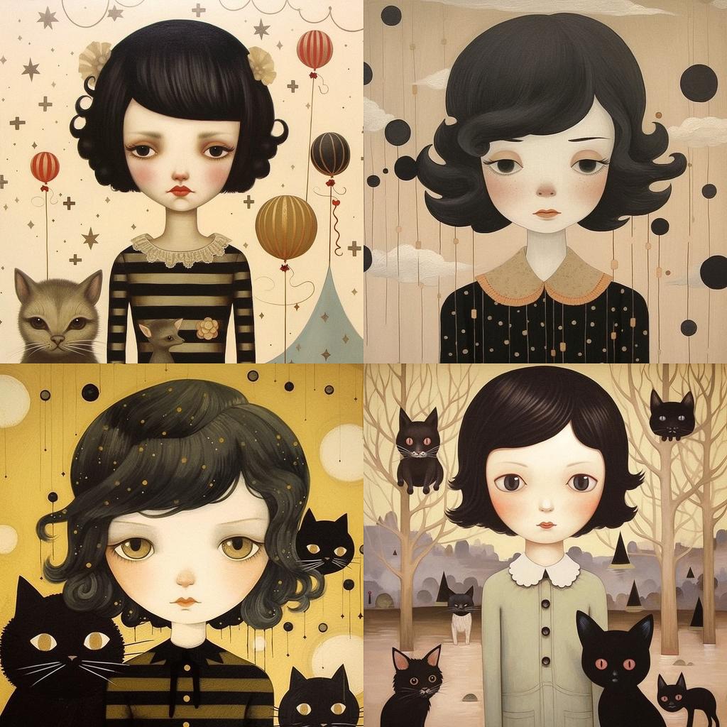 Amy Earles style, Midjourney V5.1, render 1 of 4