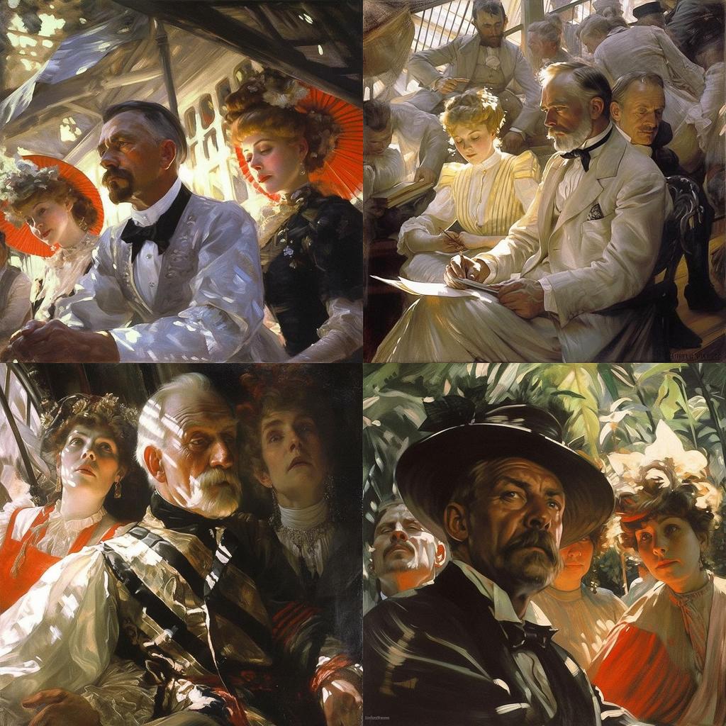 Anders Zorn style, Midjourney V5.1, render 1 of 4