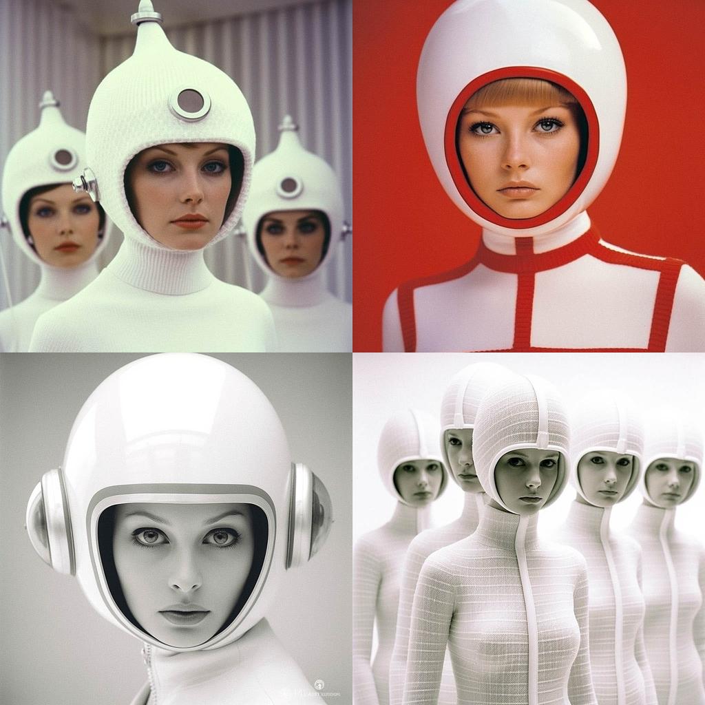 Andre Courreges style, Midjourney V5.1, render 1 of 4