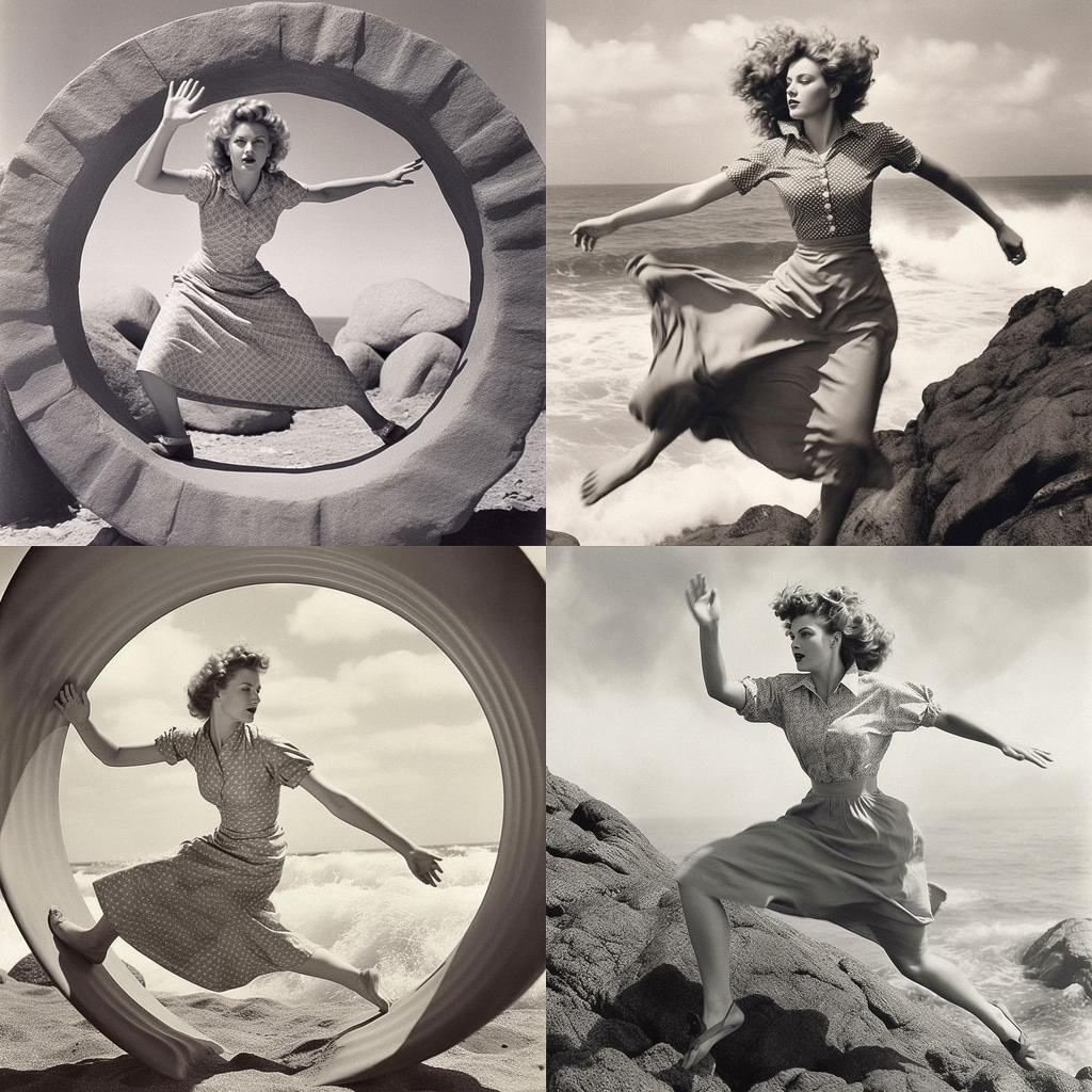 Andre de Dienes style, Midjourney V5.1, render 1 of 4