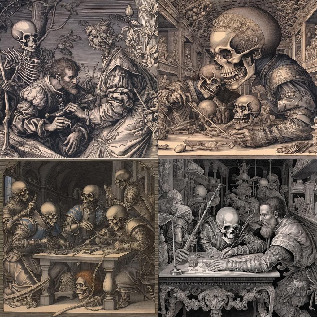 Andreas Vesalius style, Midjourney V5.1, render 1 of 4