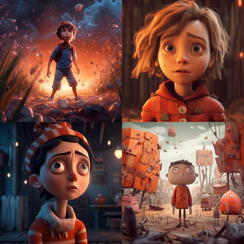 Animation style, Midjourney V5.1, render 1 of 4