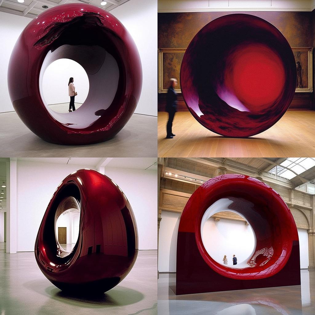 Anish Kapoor style, Midjourney V5.1, render 1 of 4