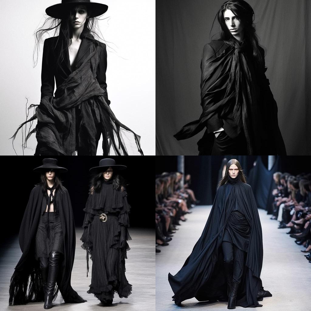 Ann Demeulemeester style, Midjourney V5.1, render 1 of 4