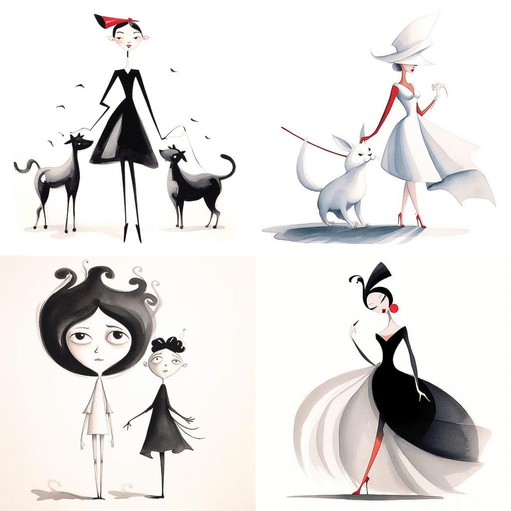 Ann Telnaes style, Midjourney V5.1, render 1 of 4