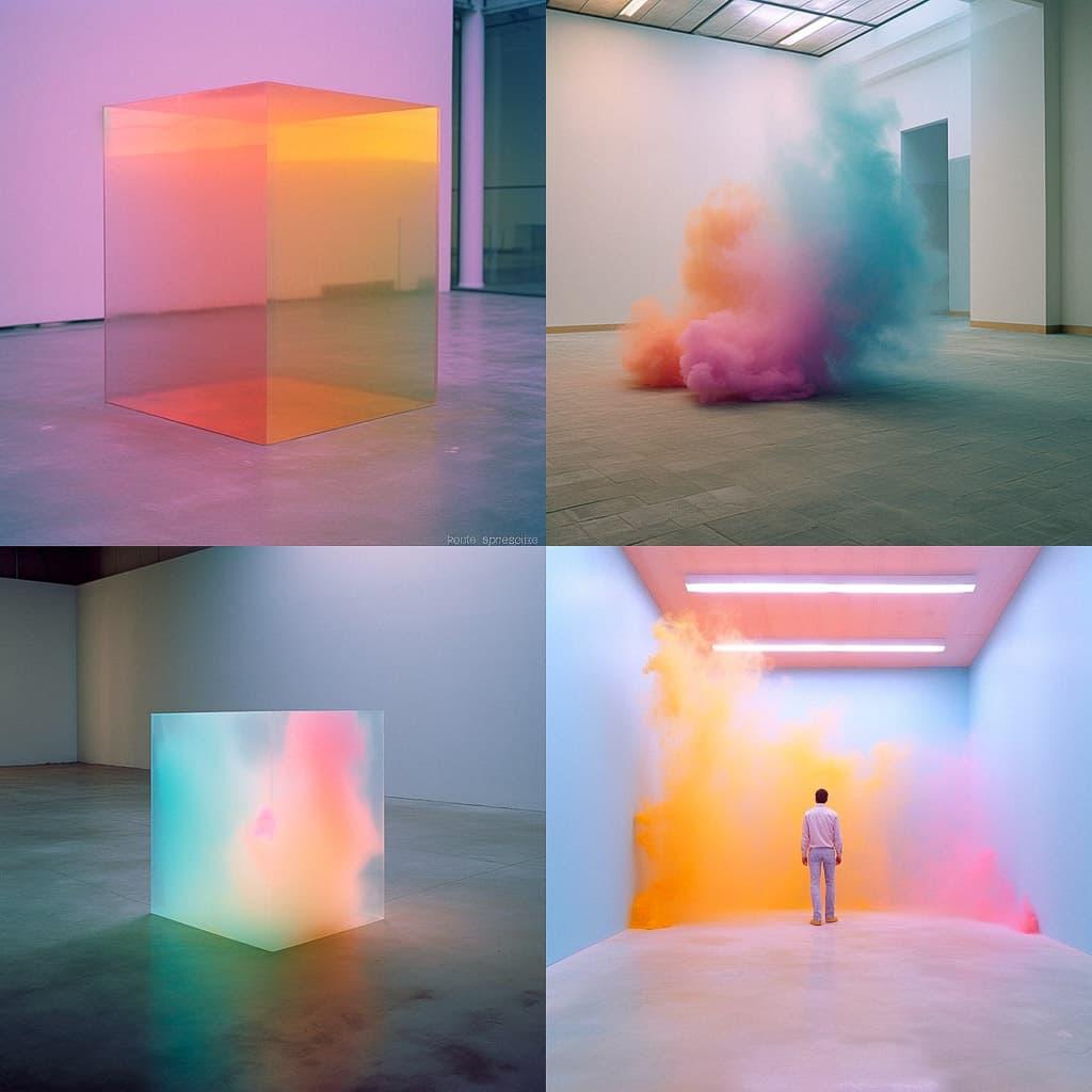 Ann Veronica Janssens style, Midjourney V5.1, render 1 of 4