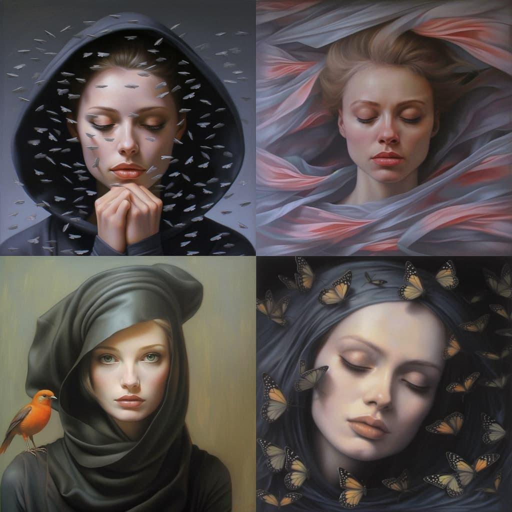 Anne Dewailly style, Midjourney V5.1, render 1 of 4
