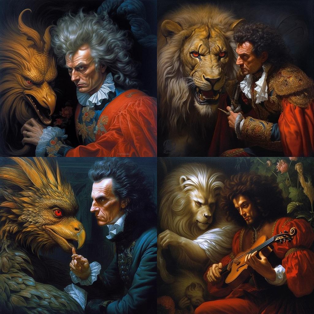 Anne-Louis Girodet style, Midjourney V5.1, render 1 of 4