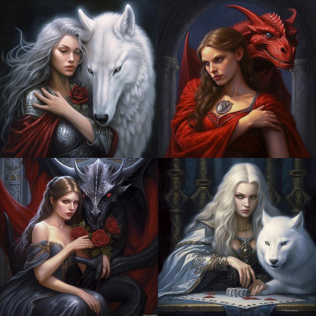 Anne Stokes style, Midjourney V5.1, render 1 of 4