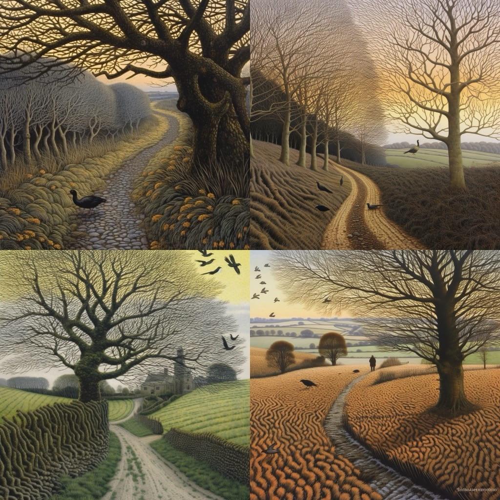 Annie Ovenden style, Midjourney V5.1, render 1 of 4