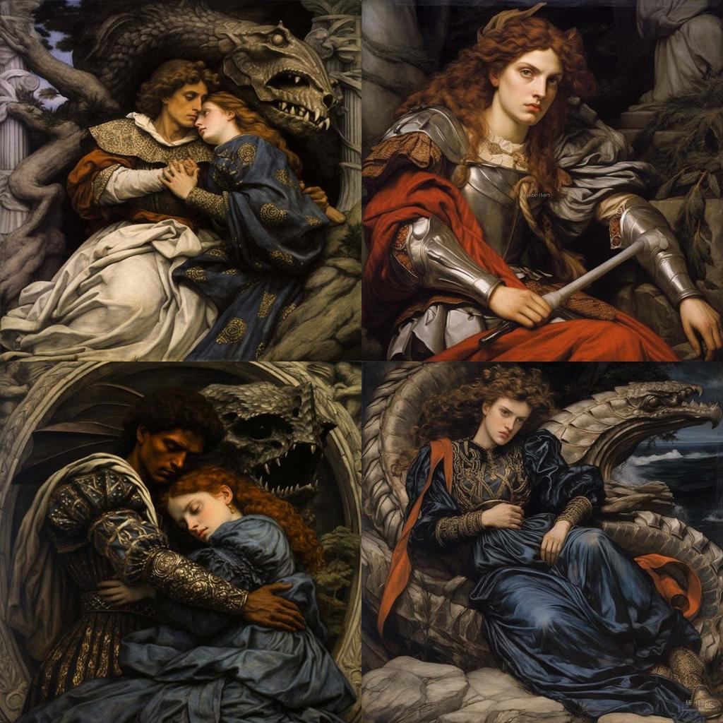 Anselm Feuerbach style, Midjourney V5.1, render 1 of 4