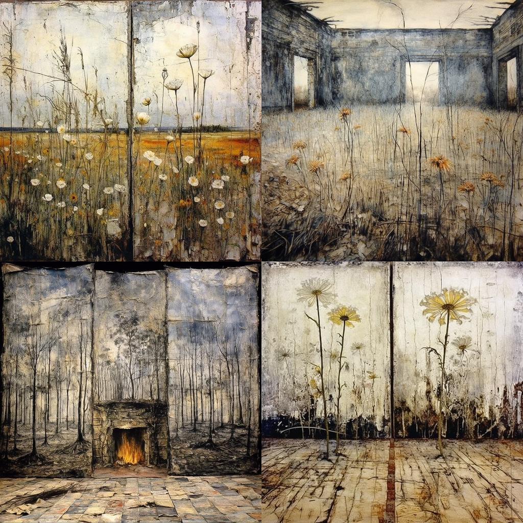 Anselm Kiefer style, Midjourney V5.1, render 1 of 4