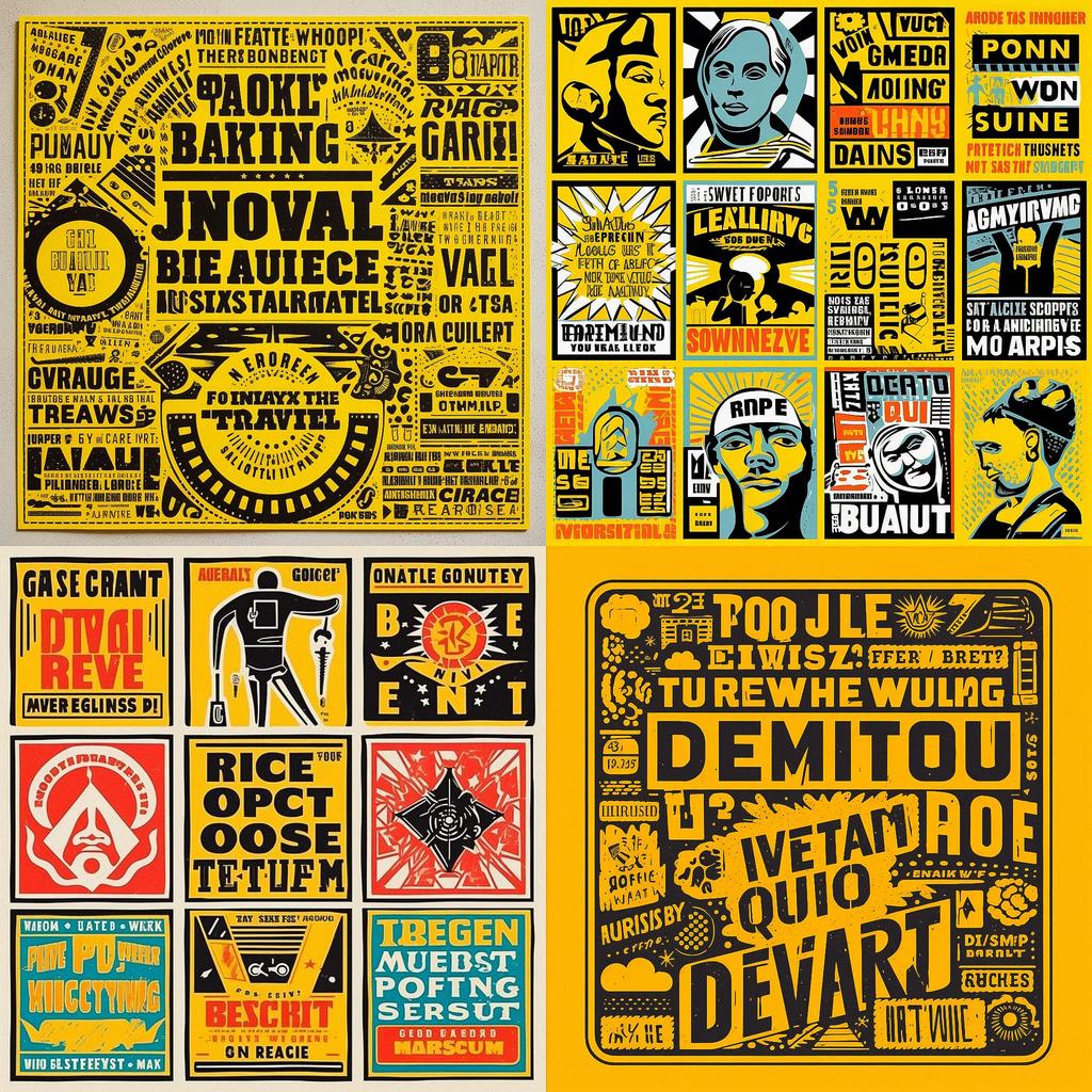 Anthony Burrill style, Midjourney V5.1, render 1 of 4