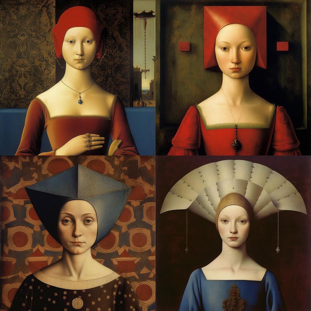 Antonello da Messina style, Midjourney V5.1, render 1 of 4