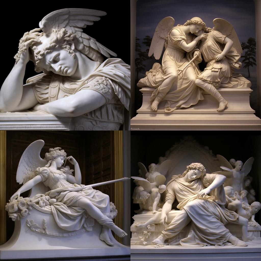 Antonio Canova style, Midjourney V5.1, render 1 of 4